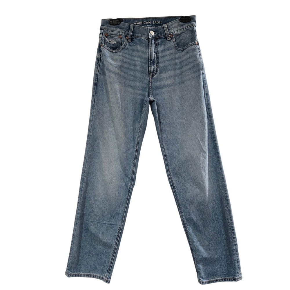 American Eagle Size 0 Strigid Straight Leg Jeans High Rise Denim #1402 - Picture 2 of 10
